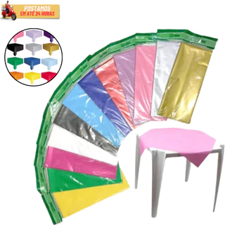 Kit 10 Toalhas De Mesa Lisa Plástica 80x80cm Para Aniversário Festa Casamento