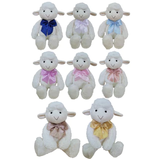 Ovelha de Pelúcia com Laços Coloridos/ Brinquedo de Pelúcia/Decoração para nicho/Brinquedo Infantil