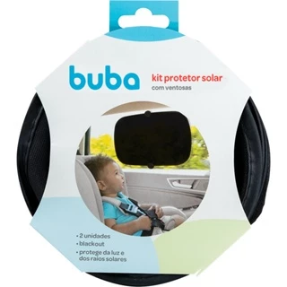 Kit com 2 Protetores Solares Carro Infantil Bebe Proteção Ventosa Buba Protetores Blackout