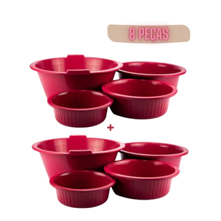 Kit 8 Peças Bacia De Plástico Redondas Diferentes Tamanho Lavanderia Jardim