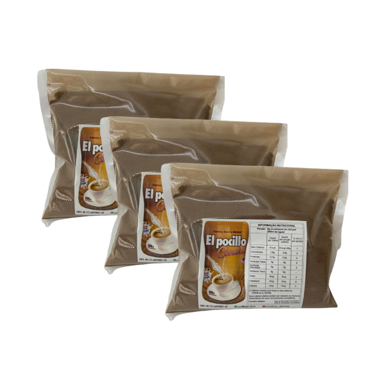 Kit 3 Refis Cevada Solúvel El Pocillo - 200g | Shopee Brasil