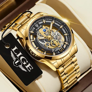 Relógio Lige Masculino Inox Não Esmaria Original Atacado