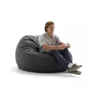 Puff Gigante Redondo Gamer Premium 120x50 Diâmetro do Tecido Suede Sem Enchimento Envio Imediato