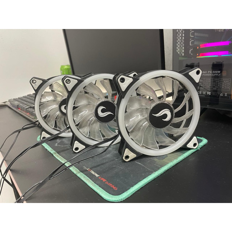 KIT FANS RISE MODE SEM LED RGB ( NÃO INCLUSO CONTROLADORA) | Shopee Brasil
