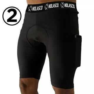 2 Bermudas Térmica Com Bolso Suplex Proteção uv 50+ Fixa bem ao Corpo corridas natação Short