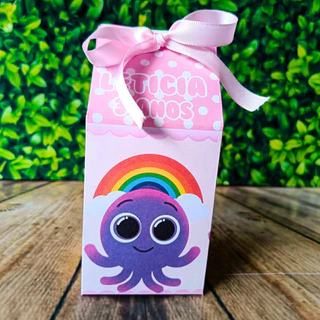 20 Caixinhas Milk Personalizada Com Nome Festa Bolofofo Rosa
