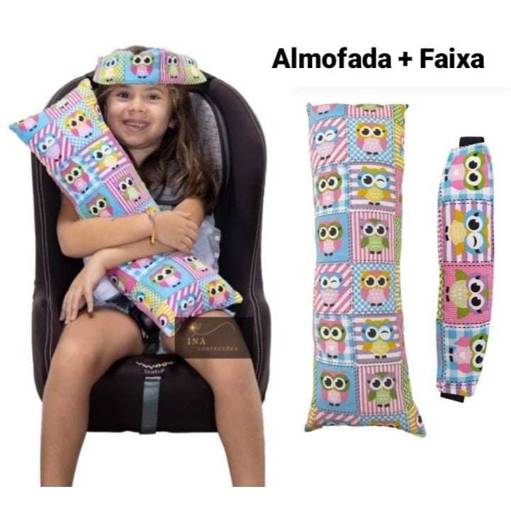 Kit de 2 peças Almofada de cinto de segurança+ Faixa Suporte De Cabeça ...