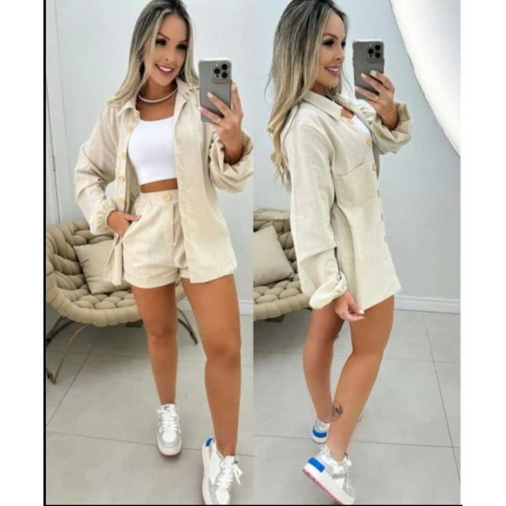 Conjunto linho camisa e short