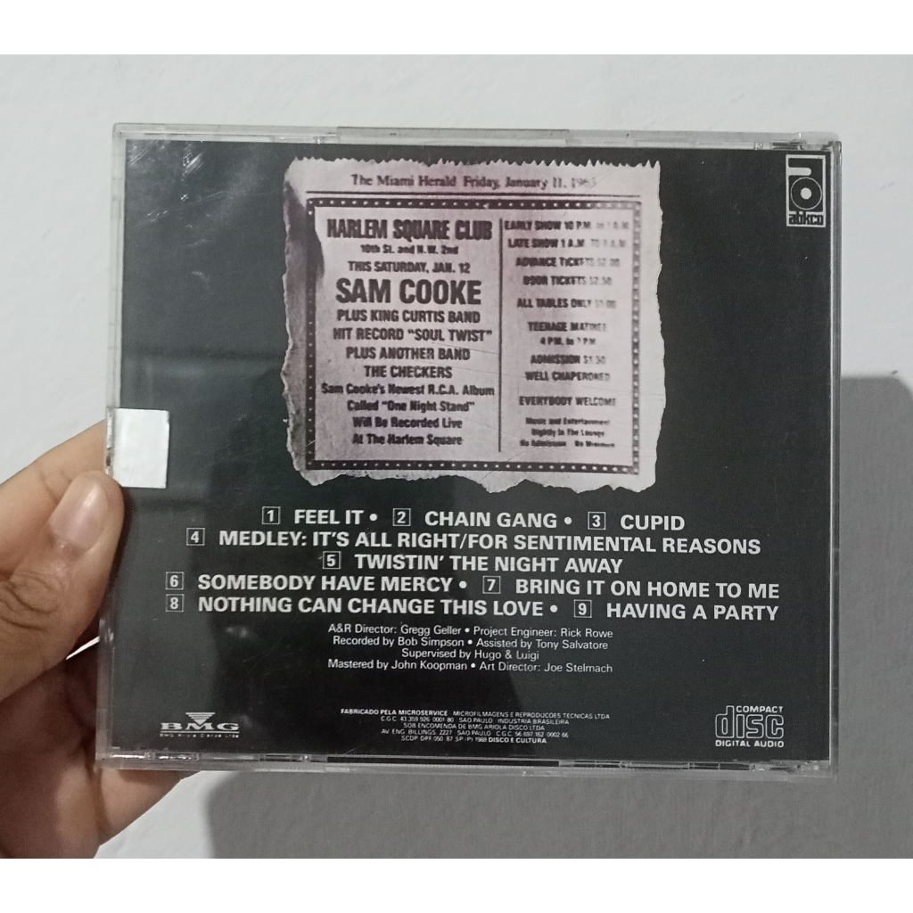 Cd Sam Cooke - live At The Harlem Square Club, 1963 (soul/r&b