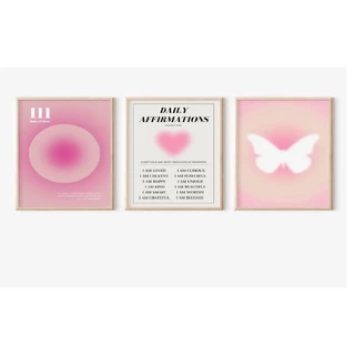 Quadros decorativos Angel Number (3 peças)