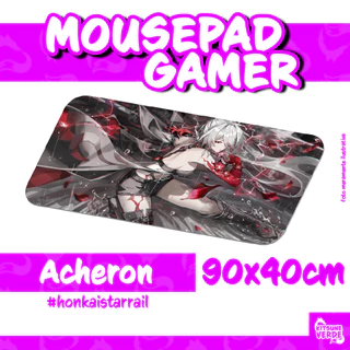 Mouse Pad Gamer Personalizado - Acheron - Honkai Star Rail - 90x40 - 80x40 - 70x30 - 60x40 cm