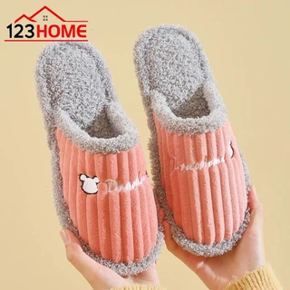 Pantufa Bordada De Inverno Quente Antiderrapante confortável para Adultos