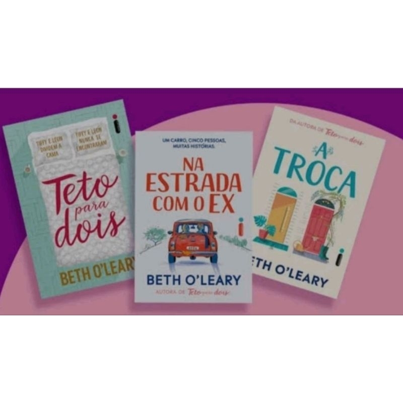 kit com os livros Teto para dois+Na estrada com o ex e A troca da ...