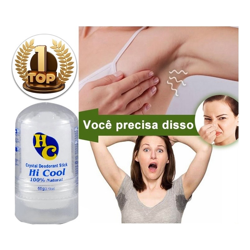 Kit Desodorante Crystal Natural Vegano C/ 2unidades. NÃO MANCHA A ROUPA ...