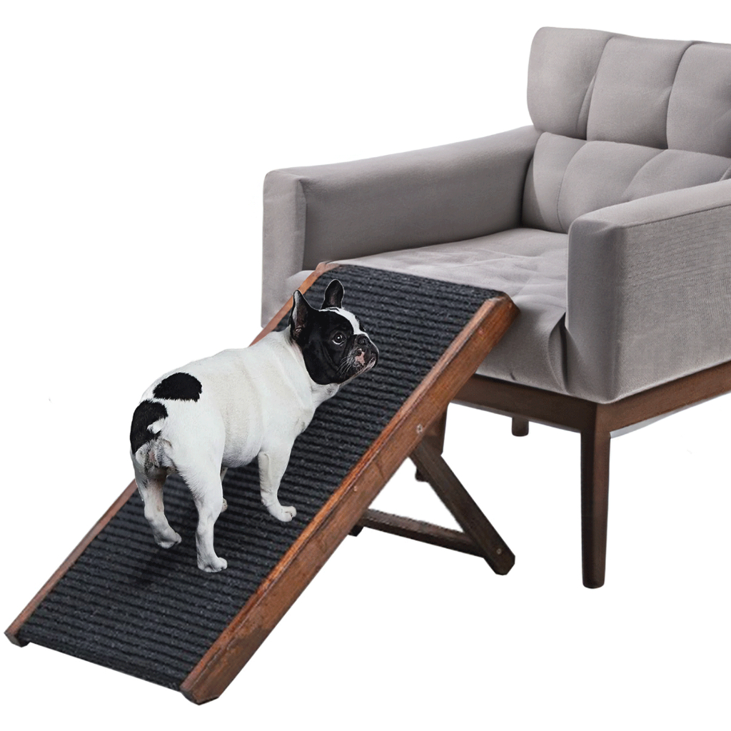 Rampa Pet Cachorro Idoso Filhotes Subir Sofa Cama Carro Aniderrapante 50cm