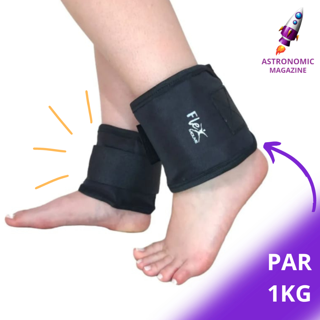 Caneleira Peso Par 1kg Tornozeleira Academia