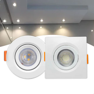 Kit 5 Spots Led Embutir Redondo ou Quadrado 5W Bivolt