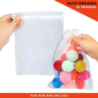 Saco Organza - Saquinho 17x23 Branco C/50 Para Lembrancinha