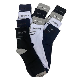 Kit 12/6 Pares Cano alto Meias Grossas De Algodão Cano Longo Sport Oferta