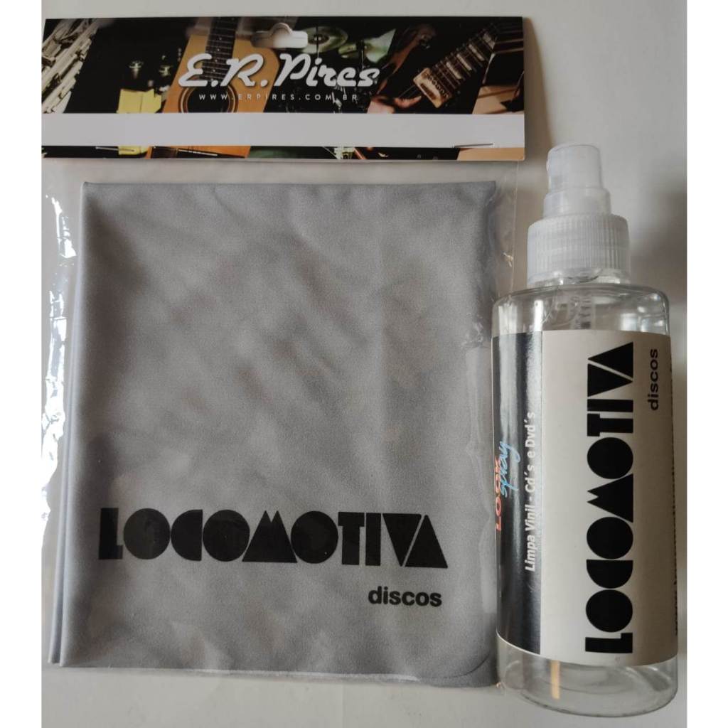 LIMPADOR + PANO ESPECIAL PARA LPs/CDs LOCOMOTIVA DISCOS - SPRAY