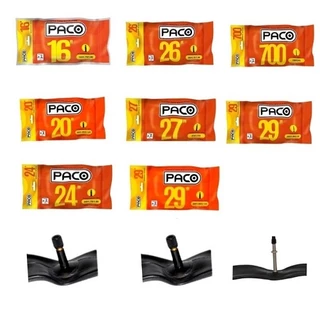 Câmara de Ar Paco para Bicicletas aros 16, 20, 24 ,26, 26 ceci, 27, 29