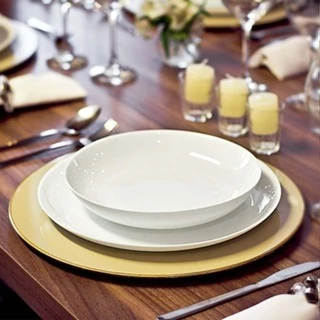 Kit 06 Pratos Fundo Vidro Branco Temperado Duralex Blanc