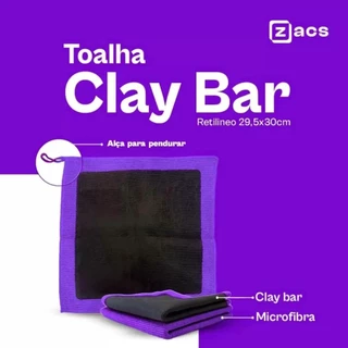 Toalha Clay Bar Descontaminante Pintura Vidro - Zacs
