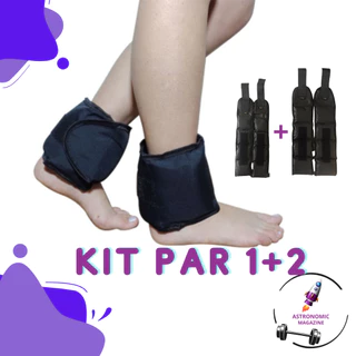 Kit Caneleira Peso 1kg + 2kg Tornozeleira Academia