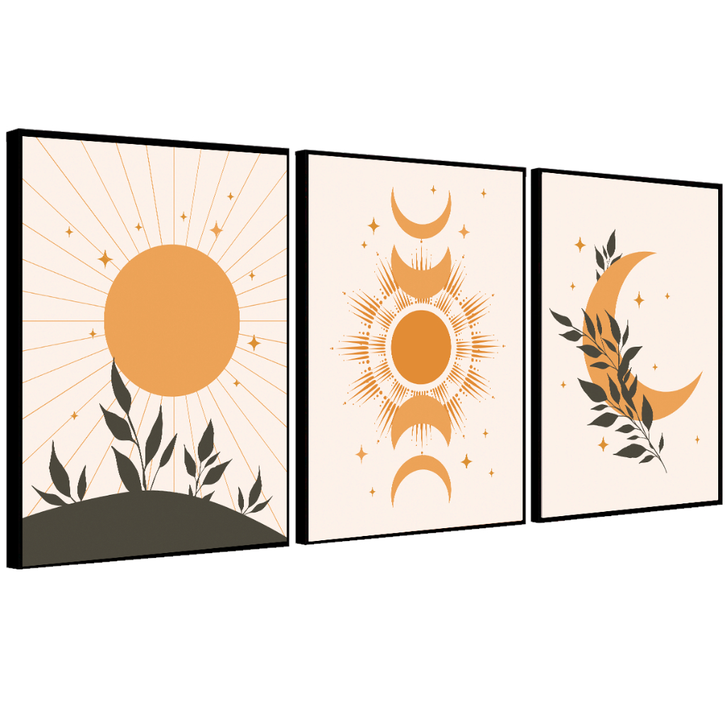 Quadro Decorativo Boho - Sol iluminando positividade