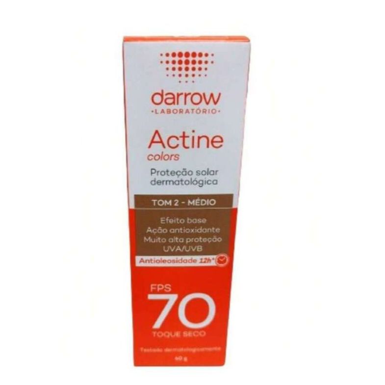 Protetor Solar Facial Actine Colors Toque Seco Tom 2 Médio Pele Morena ...