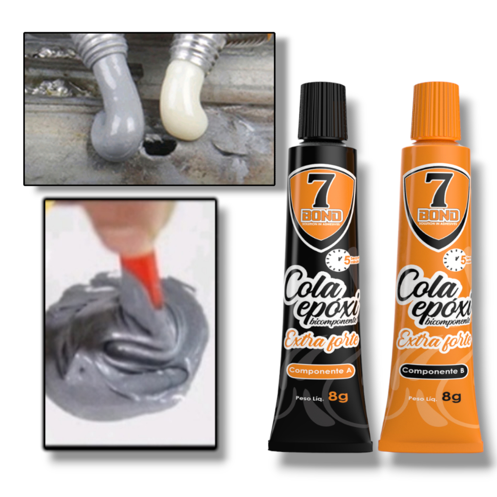 Cola industrial epóxi 7bond cola reparo solda a frio resistente ao calor agente AB fundição adesiva