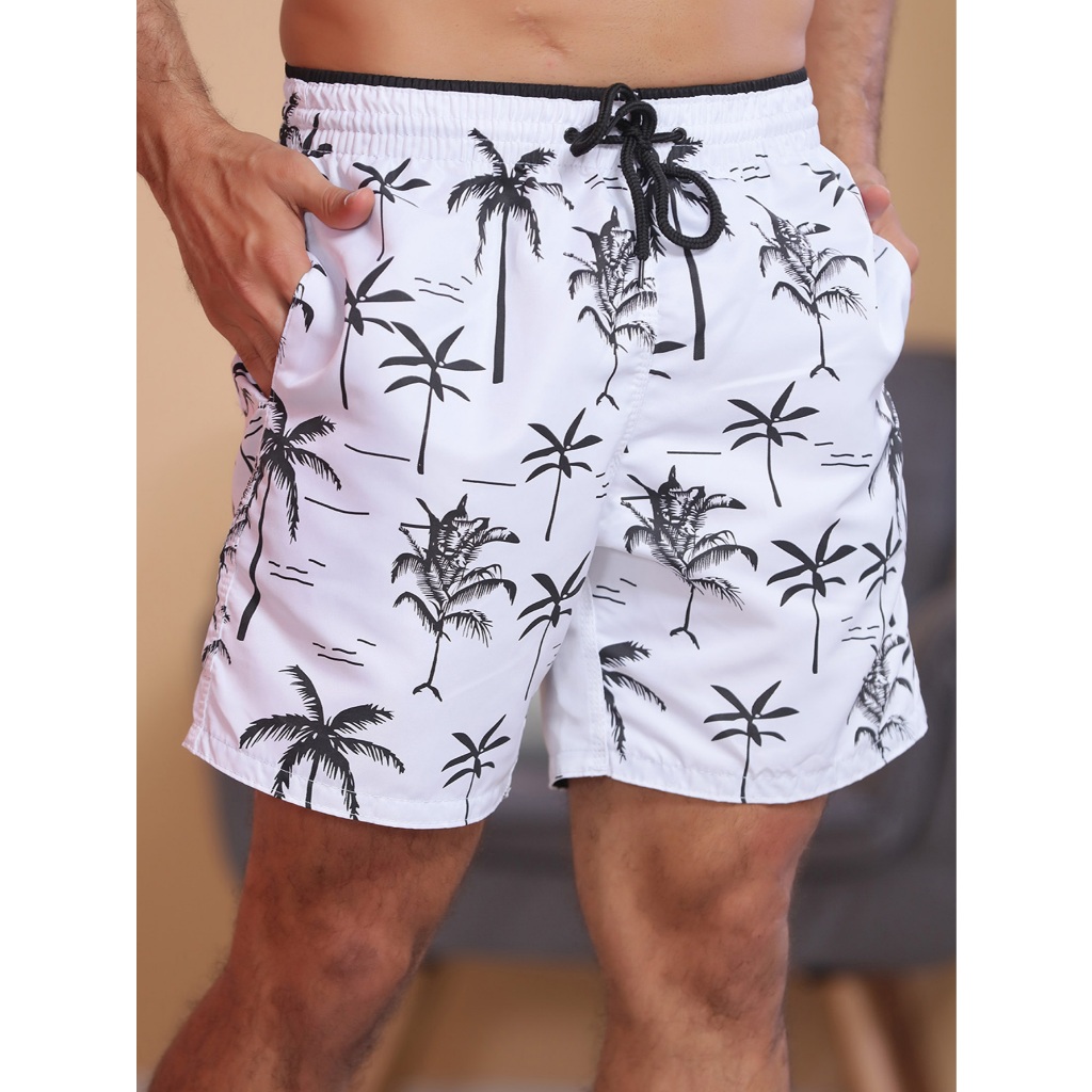 Bermudas Masculinas Shorts Seca Rápido Surf Estampada Praia Tactel Adulto Shorts