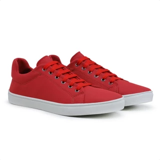Tênis sapatênis Casual Masculino vermelho