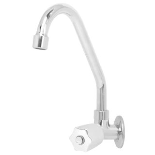 Torneira Para Pia Cozinha Parede 100% Metal Bica Móvel C50 1/4 Volta