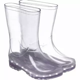 Bota Galocha Transparente Infantil com Led