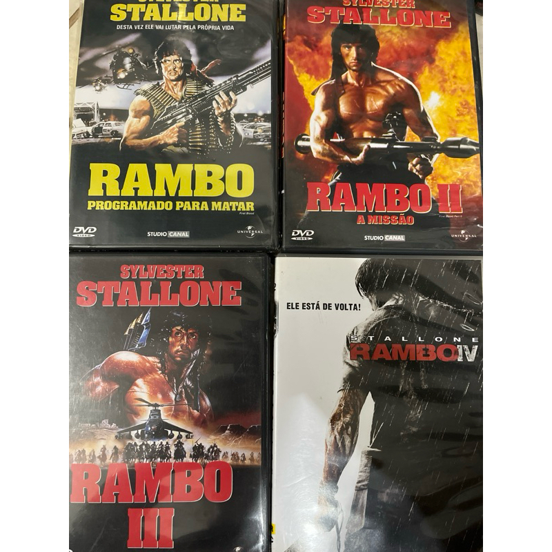 dvd quadrilogia Rambo original stallone | Shopee Brasil