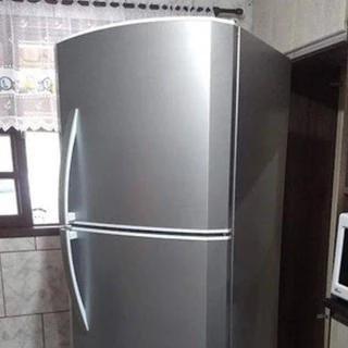 Adesivo Geladeira Prata Tipo Inox Brilhante Para Envelopar Geladeira Fogão Microondas Metalizado Aço