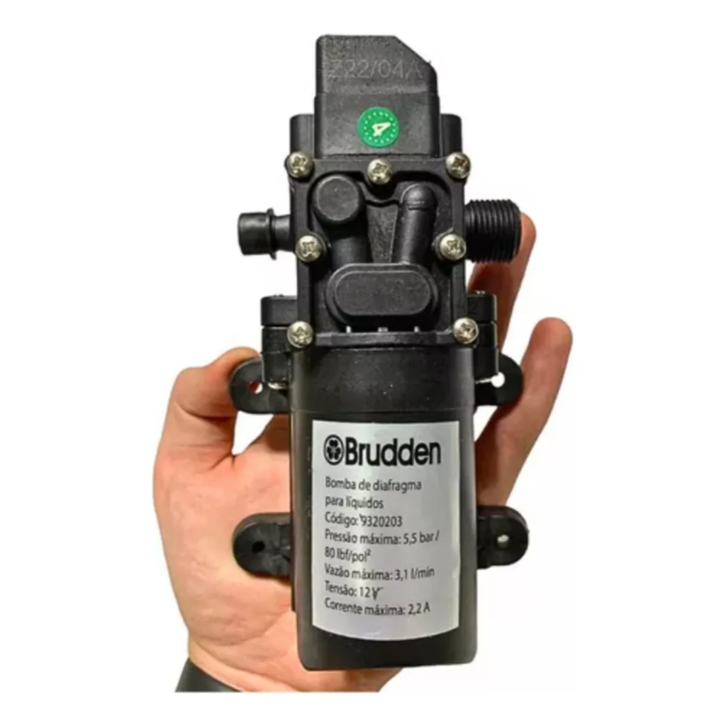 Motor Bomba Diafragma 12V, 3,1L Pulverizador a bateria 20L SS20B
