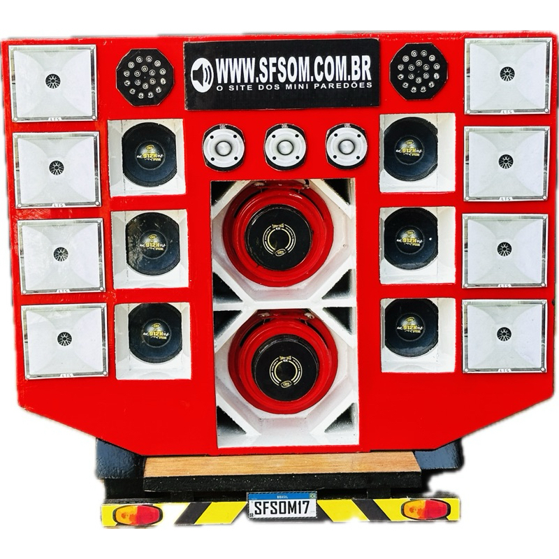 Mini paredão de som com reboque