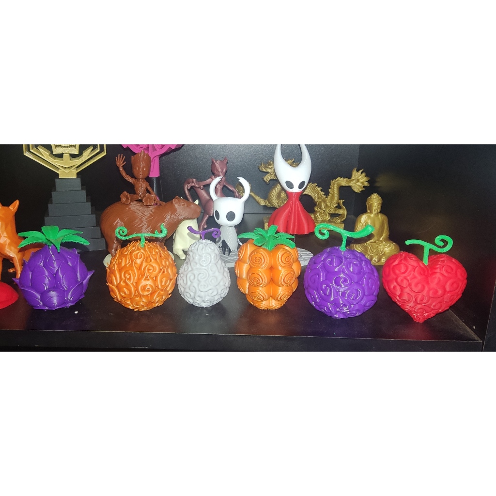 Kit com 6 Akuma no mi pla 8 cm one piece impressão 3D