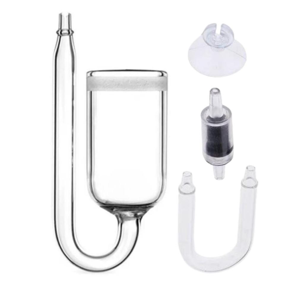 Difusor De Vidro Co2 Corpo Alongado Para Aquario Plantado