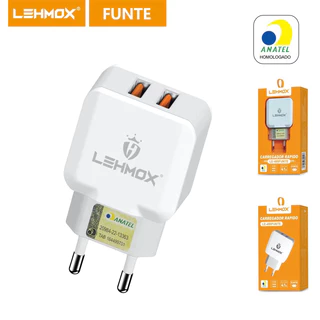 Carregador De Tomada Com 2 portas Usb 4.1a Lehmox - Le-485