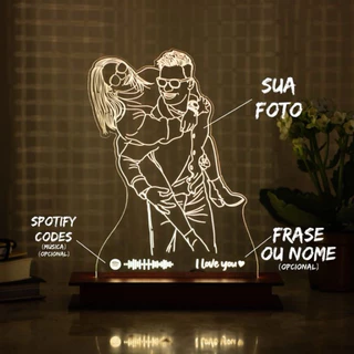luminária personalizada - luminária de casal - presente de namoro