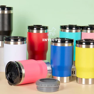 Copo Térmico 2 Tampas Porta Latinha 5 em 1 Barrigudinha Long Neck Lata