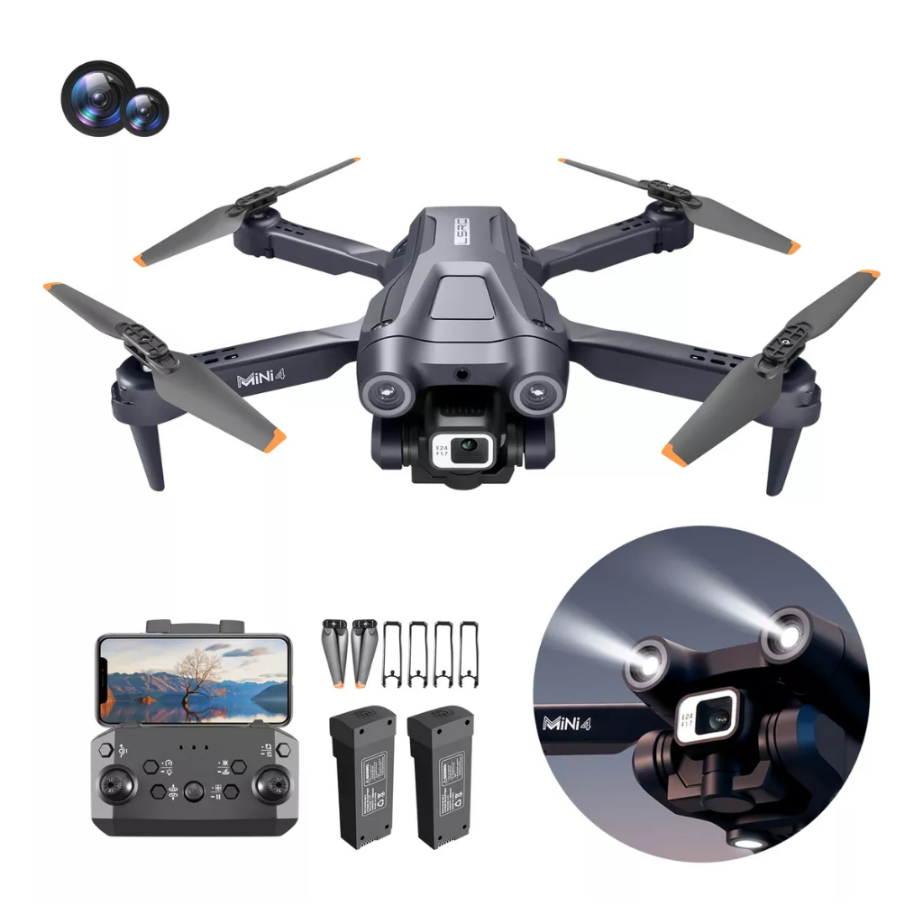 Mini 4 Drone Gps 5g Wifi Fpv Com 4k Hd Câmera 2 Bateria | Shopee Brasil