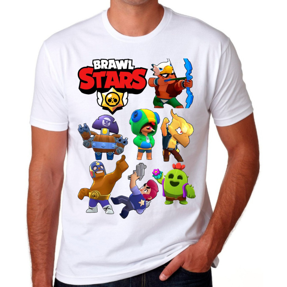 Camiseta Jogo Brawl Stars Personagem Estrela Camisa 100% Algodão DTF Envio  Rapido | Shopee Brasil