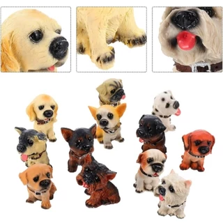 HYQ0312/HYQ0315 kit com 6 /12 míni cachorrinho resina decoração em miniaturas