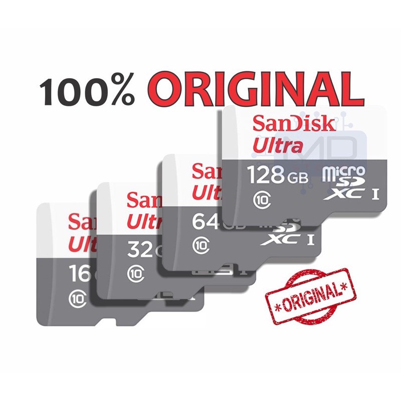 Sandisk Cartão de Memória SD Ultra A1 8GB 16GB 32GB 64GB 128BG 48M/S para celular Microsd Card