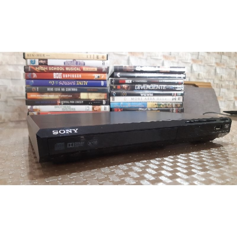 Dvd Player Sony Dvp SR370 Bivolt funcionando +22 DVDs originais usados