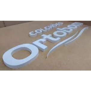 kit de 10 Letra de PVC Expandido/20 cm de altura,10 mm de espessura/Cor: Branca /Fachadas /Letreiros